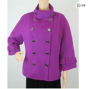 Per Se Double Breasted Wool/Angora Jacket